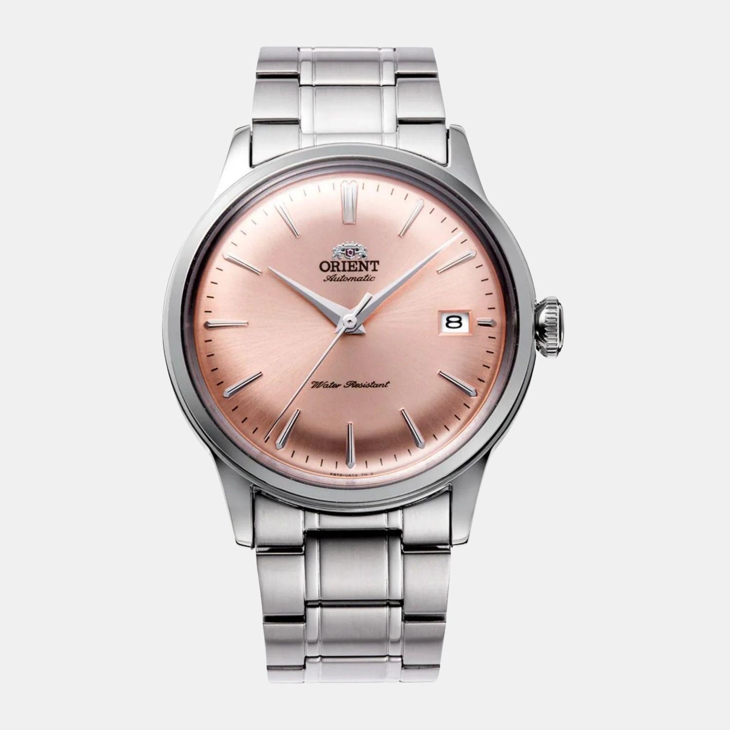 Reloj Orient Bambino RA-AC0M11Y30B Automático Clásico Plateado Rosado Hombre-0