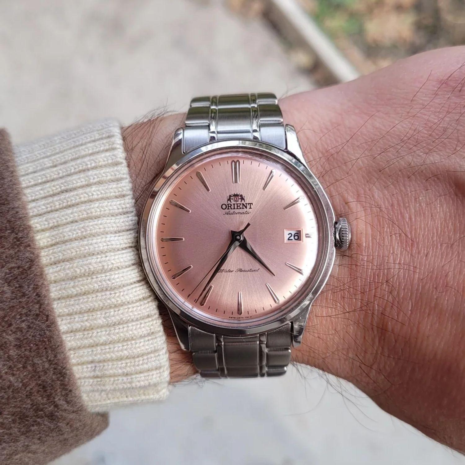 Reloj Orient Bambino RA-AC0M11Y30B Automático Clásico Plateado Rosado Hombre-2