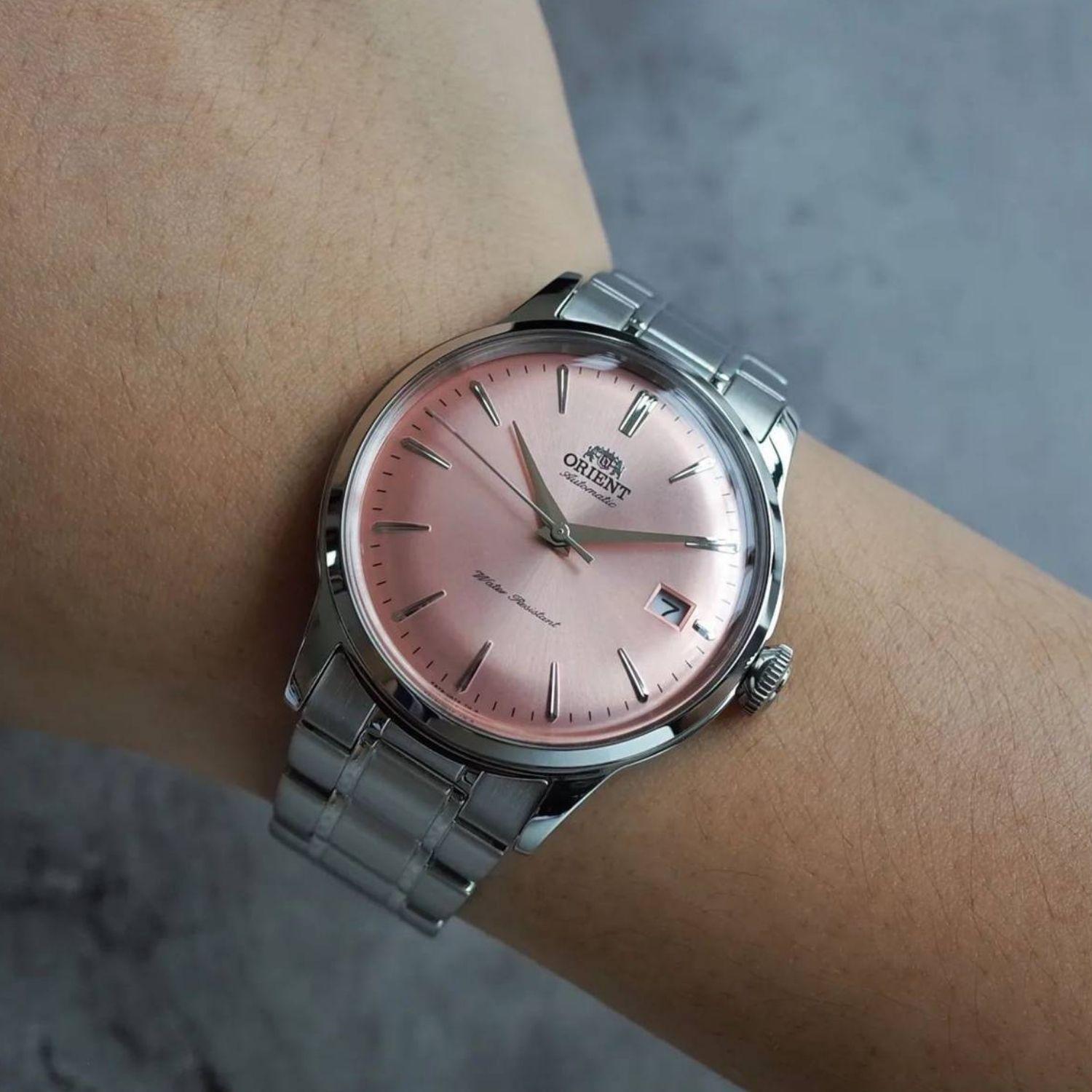 Reloj Orient Bambino RA-AC0M11Y30B Automático Clásico Plateado Rosado Hombre-3