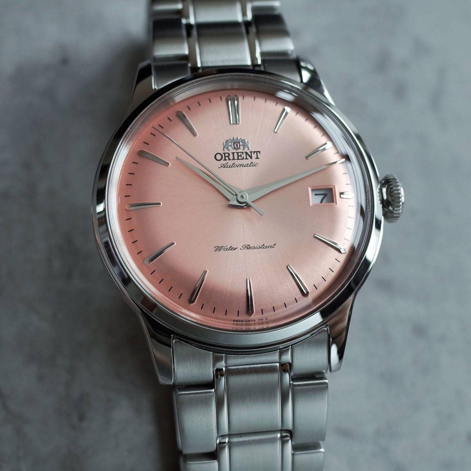 Reloj Orient Bambino RA-AC0M11Y30B Automático Clásico Plateado Rosado Hombre-4