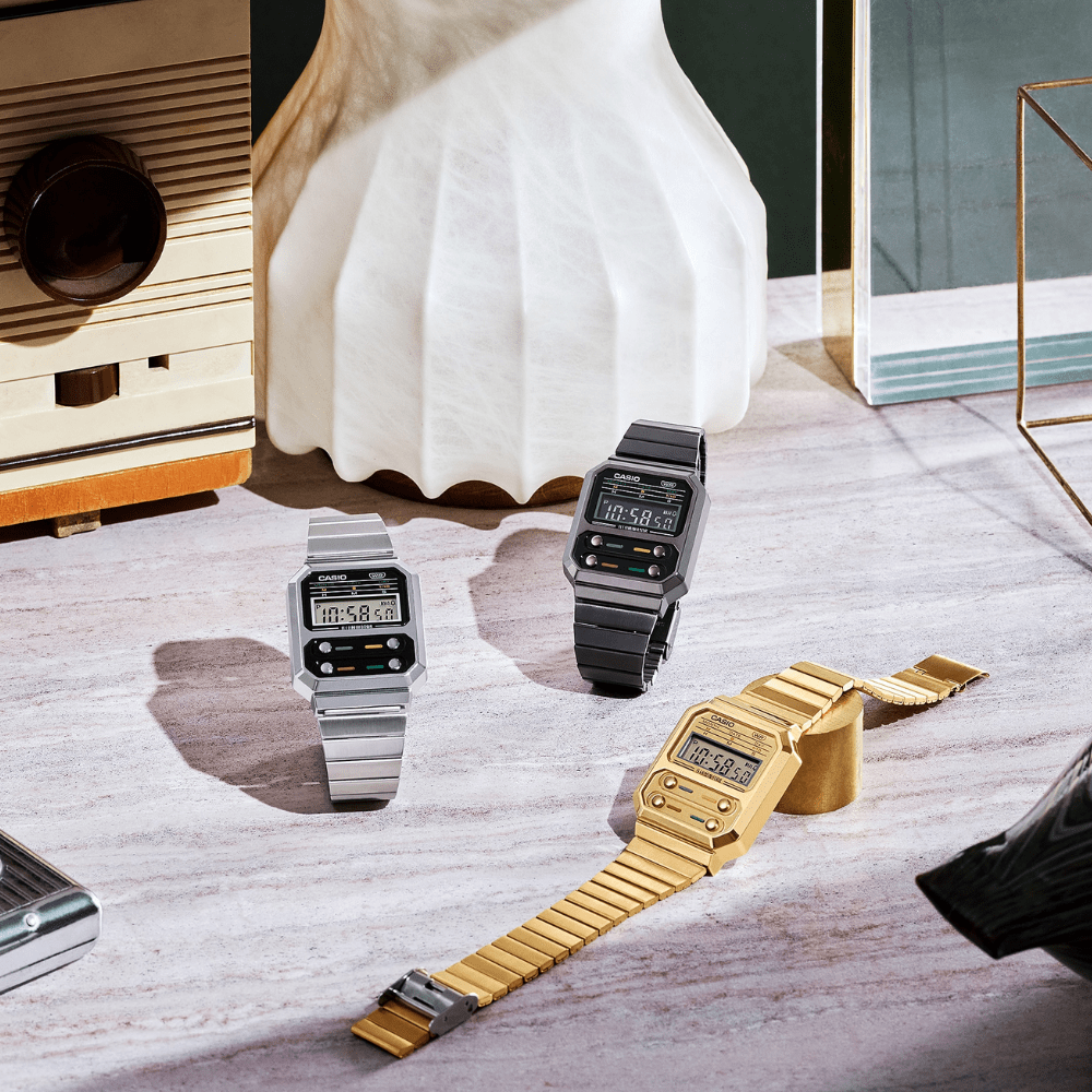 RELOJ CASIO A100WEG-9ADF VINTAGE DORADO UNISEX UNISEX-3