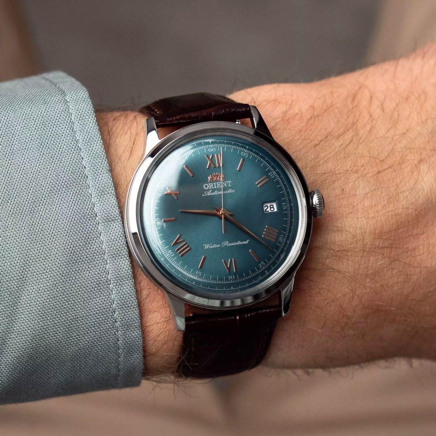 Reloj Orient Bambino RA-AC0023E30B Automático Clásico Plateado Verde Hombre-2