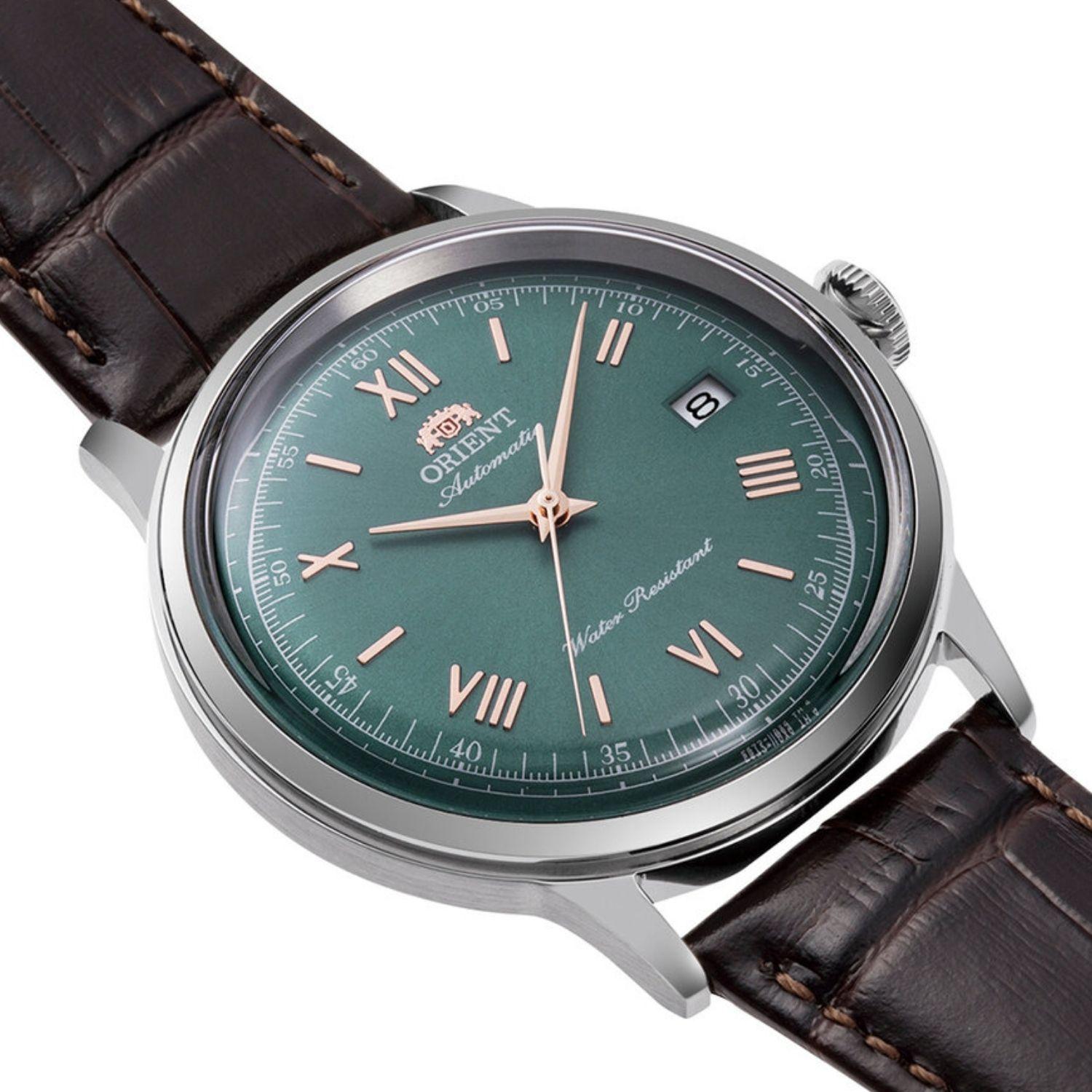 Reloj Orient Bambino RA-AC0023E30B Automático Clásico Plateado Verde Hombre-5