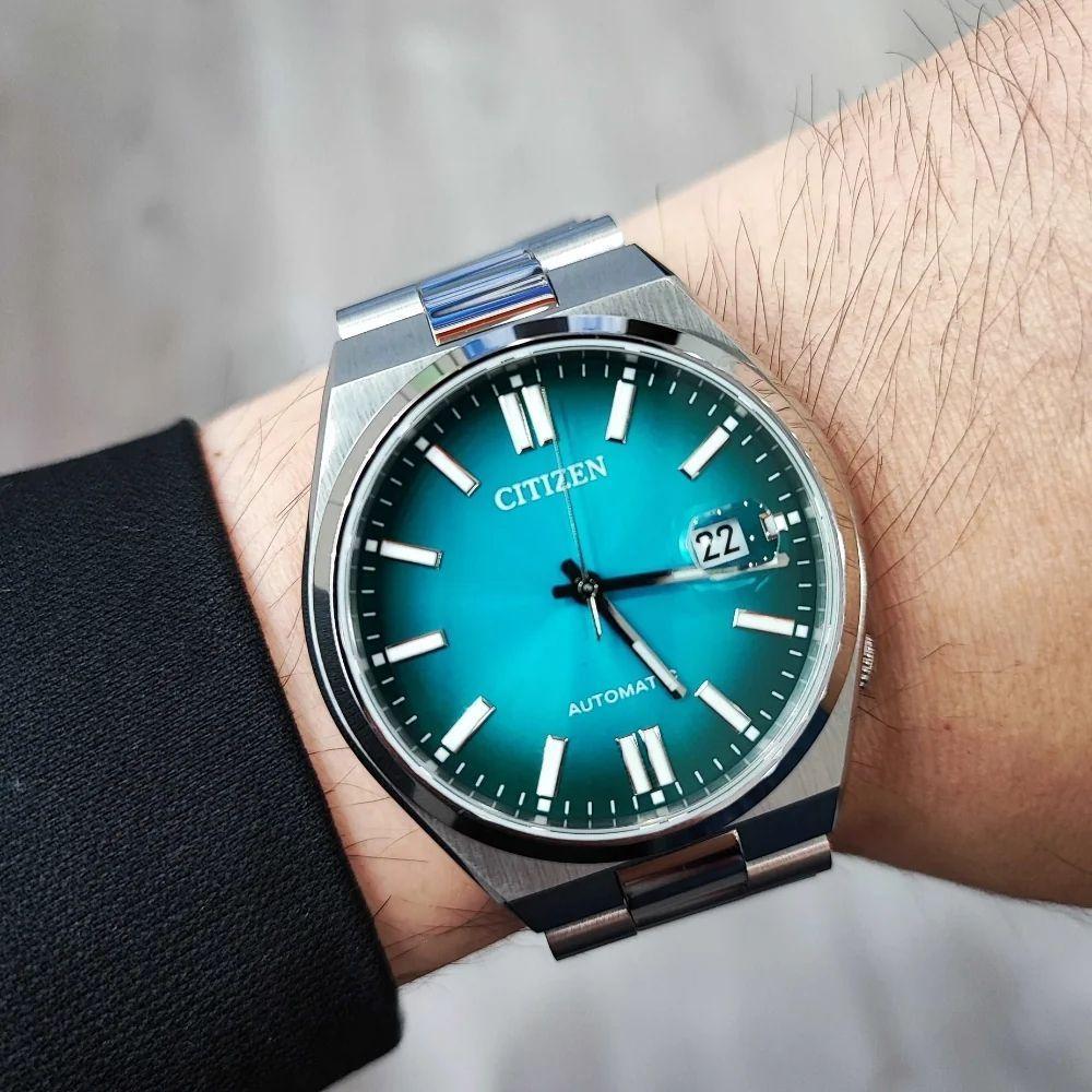 Reloj Citizen Tsuyosa NJ0151-53X Plateado Automático Turquesa Hombre-2