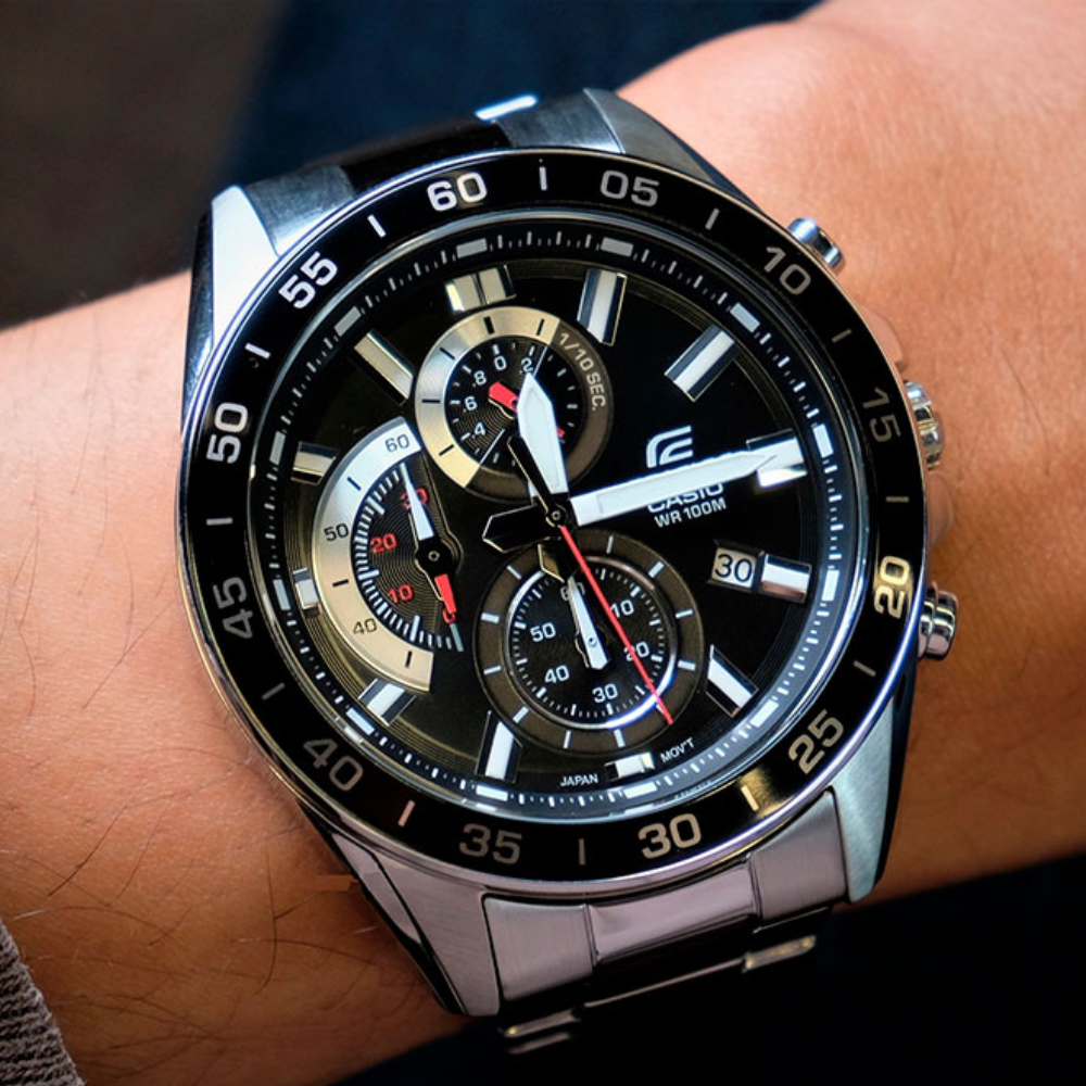 RELOJ CASIO EDIFICE EFV-550D-1AVUDF PLATEADO HOMBRE-5