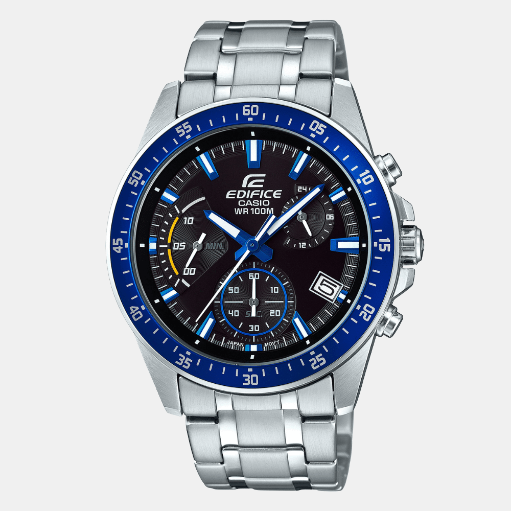 Reloj Casio Edifice EFV-540D-1A2VUDF Cronógrafo Análogo Plateado Hombre-0