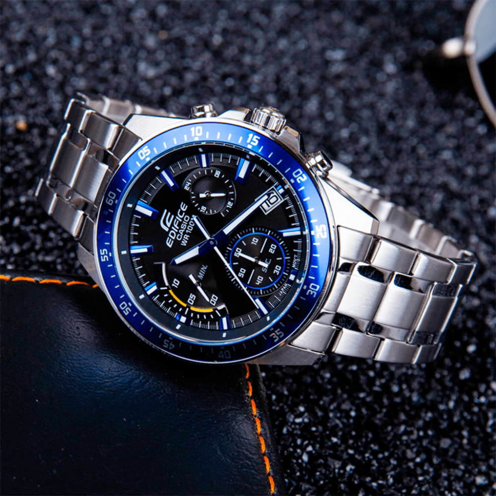 Reloj Casio Edifice EFV-540D-1A2VUDF Cronógrafo Análogo Plateado Hombre-2