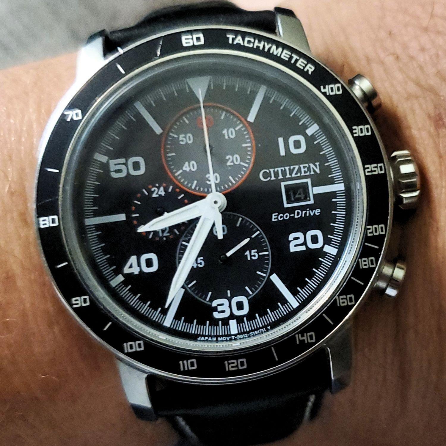 Reloj Citizen Eco-Drive Brycen CA0649-14E Chrono Cuero Hombre-1
