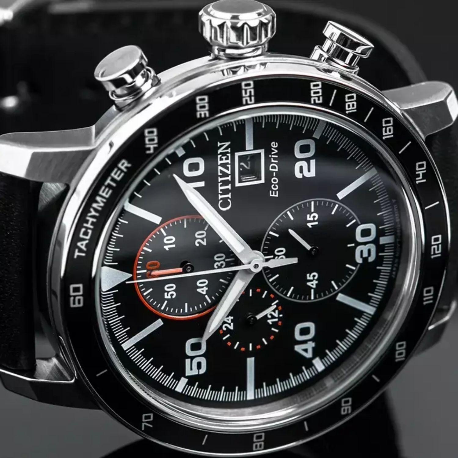 Reloj Citizen Eco-Drive Brycen CA0649-14E Chrono Cuero Hombre-2