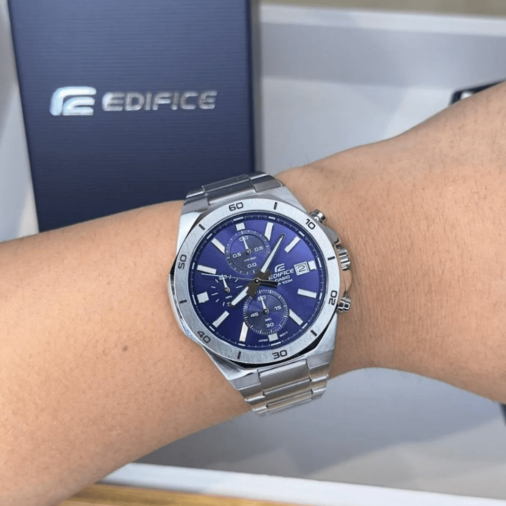 RELOJ CASIO EDIFICE EFV-640D-2AVUDF PLATEADO HOMBRE-2