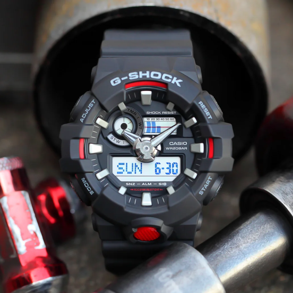 Reloj Casio G-Shock GA-700-1ADR Análogo-Digital Táctico Negro Hombre-3