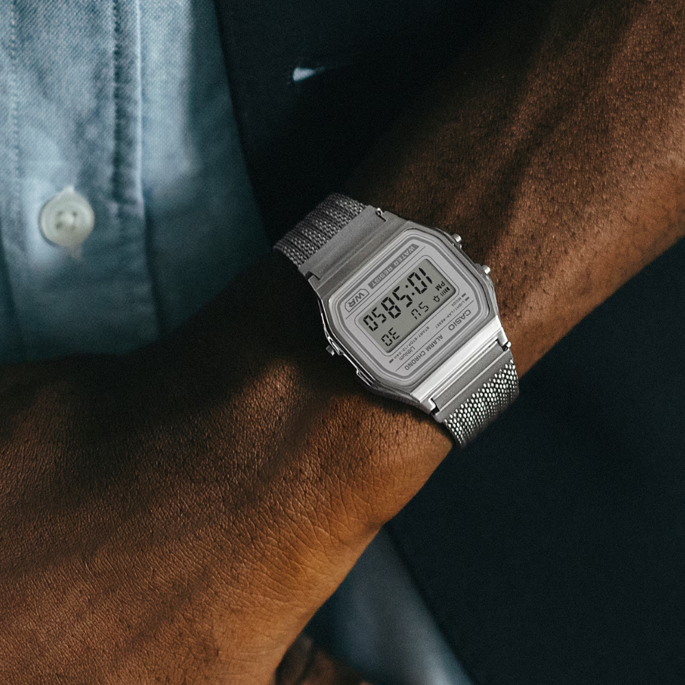 RELOJ CASIO A158WEM-7DF PLATEADO UNISEX -2