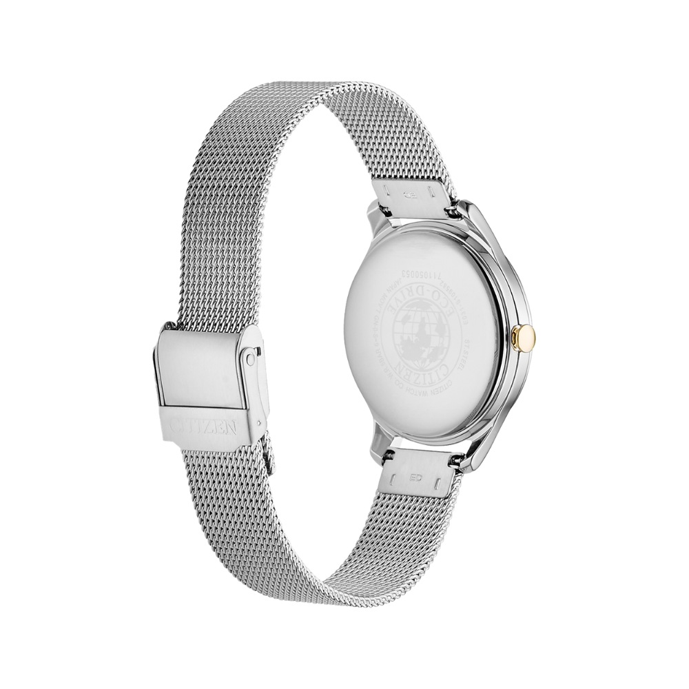 RELOJ CITIZEN EM0504-81A MUJER ECO-DRIVE PLATEADO DETALLES DORADO-3