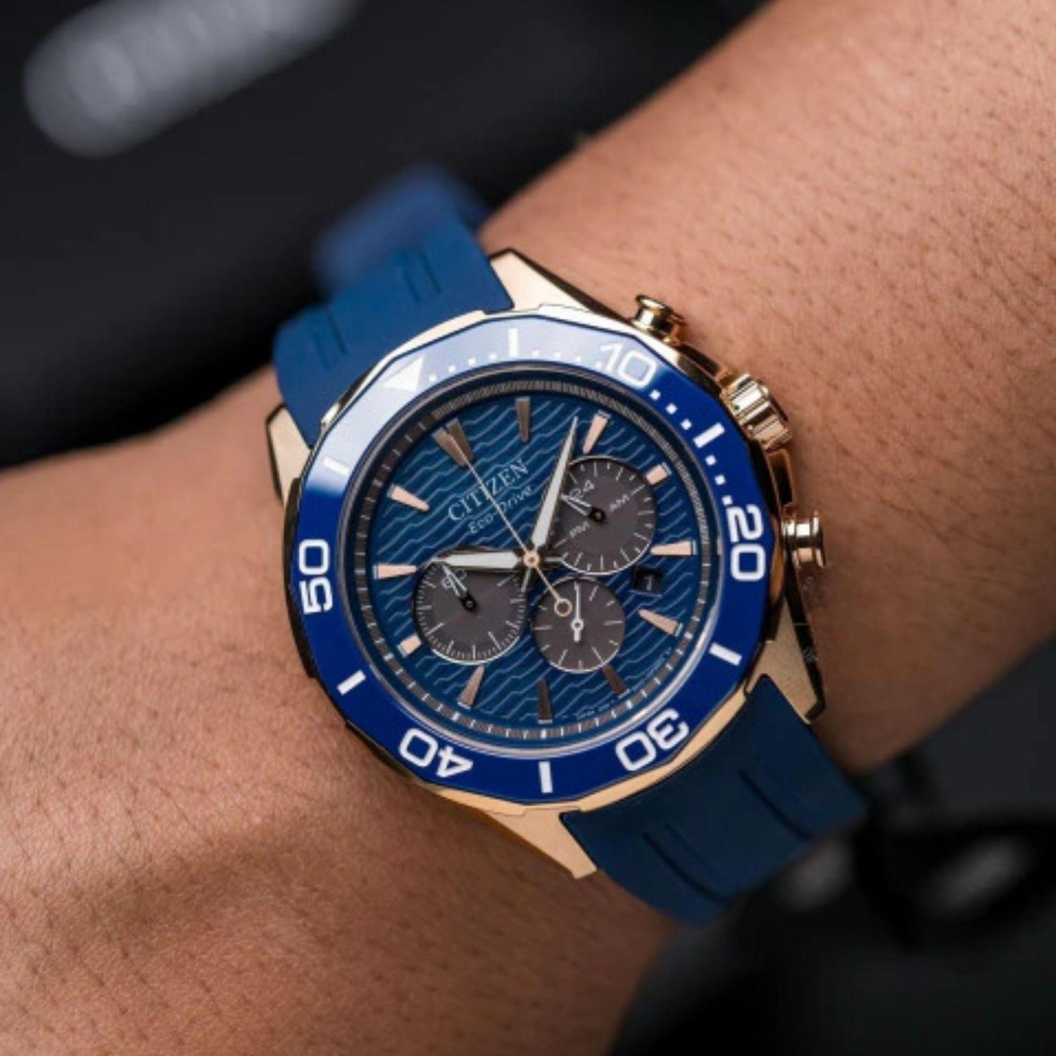 Reloj Citizen Endeavor CA4733-00L Chrono Cuero Azul Hombre -2