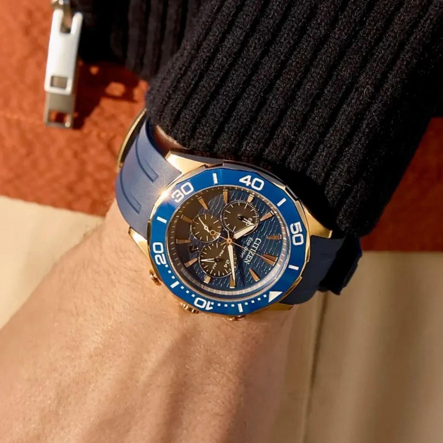 Reloj Citizen Endeavor CA4733-00L Chrono Cuero Azul Hombre -3