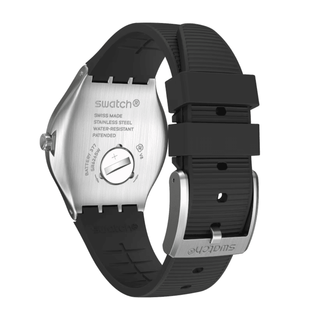 RELOJ SWATCH YWS454 BLACK SUIT BIG PLATEADO/NEGRO HOMBRE-3