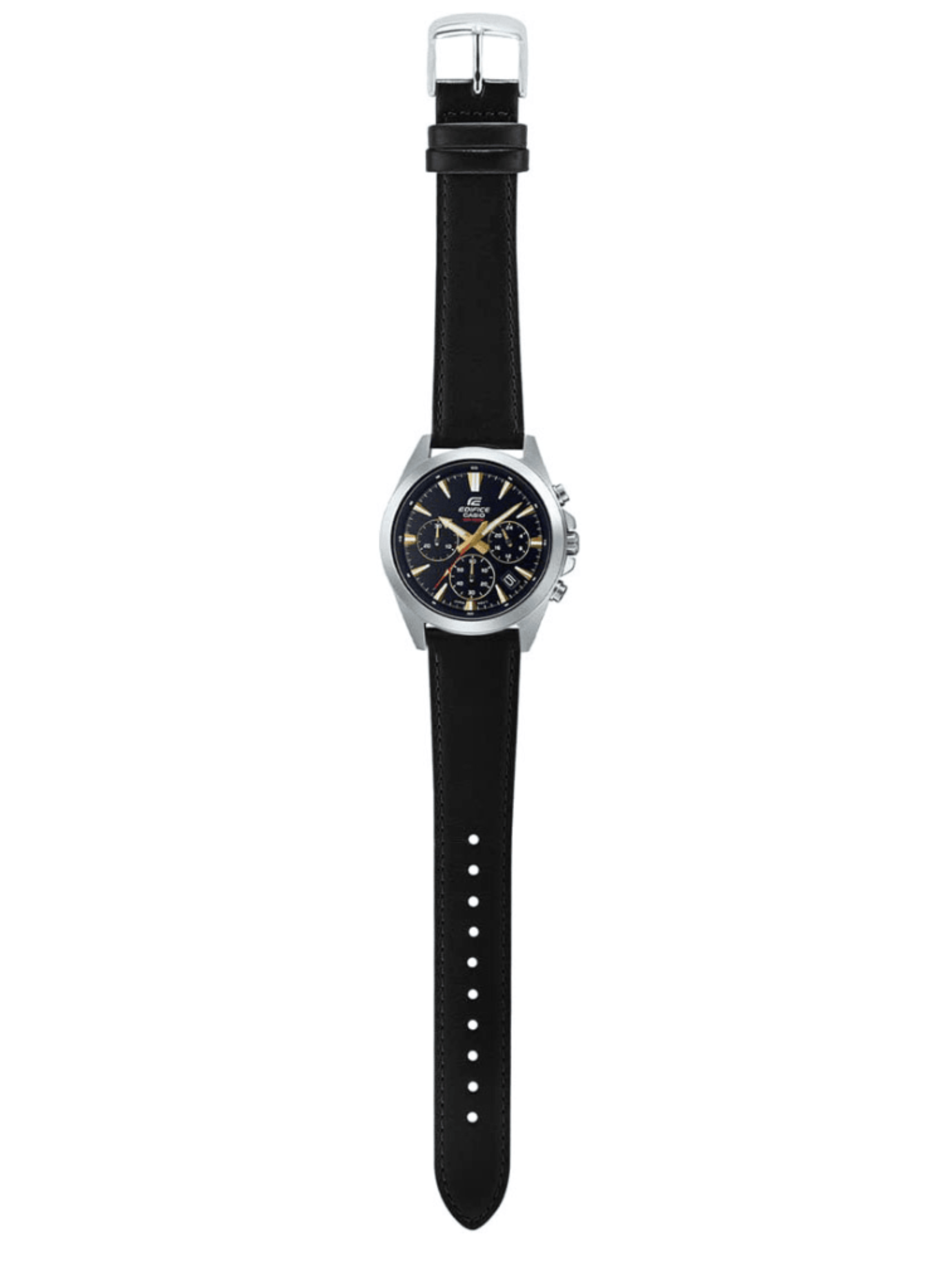 RELOJ CASIO EDIFICE EFV-630L-1AVUDF HOMBRE PLATEADO CORREA NEGRA -2
