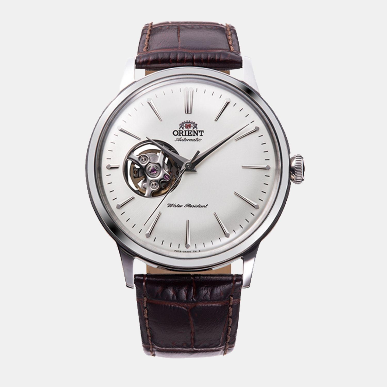 Reloj Orient Bambino RA-AG0002S30B Open Heart Automático Clásico Plateado Hombre-0