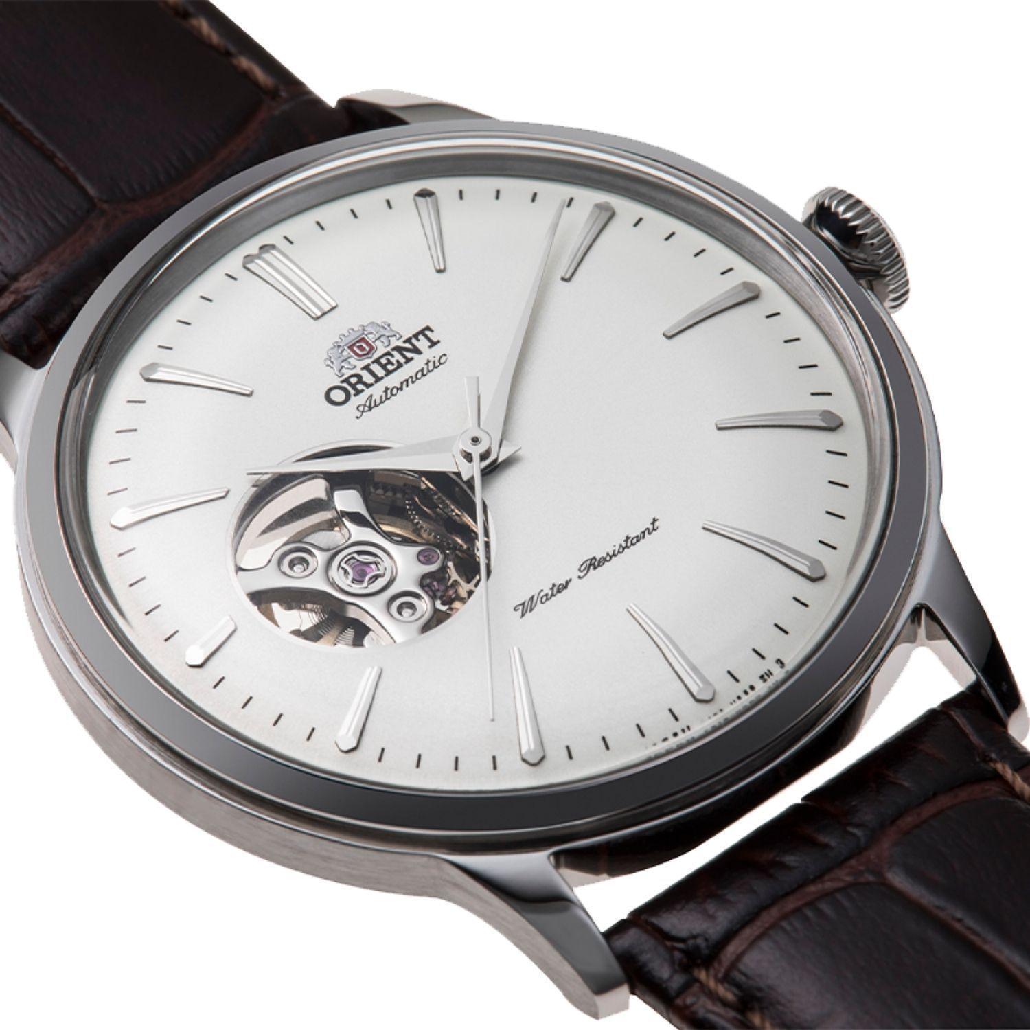 Reloj Orient Bambino RA-AG0002S30B Open Heart Automático Clásico Plateado Hombre-1