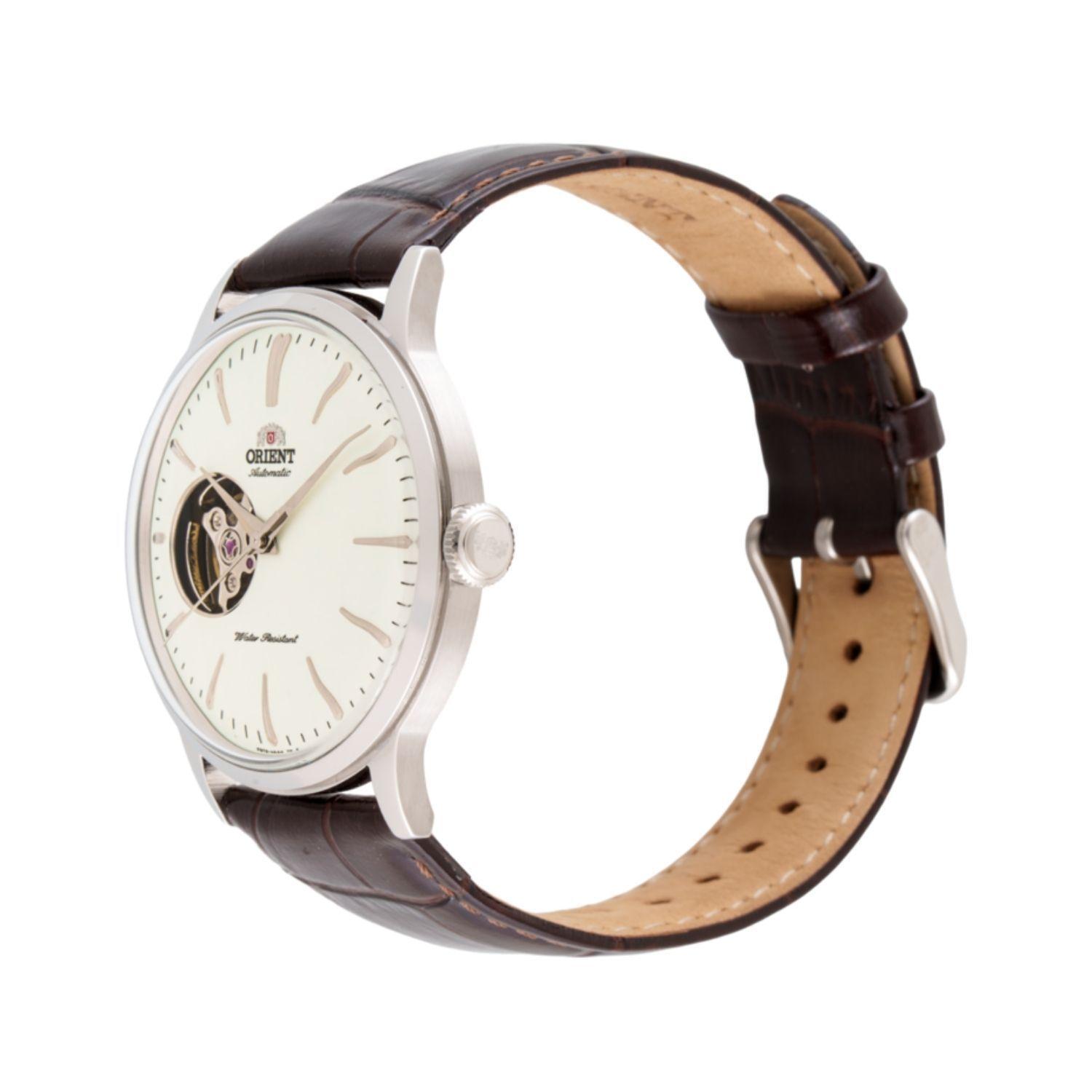 Reloj Orient Bambino RA-AG0002S30B Open Heart Automático Clásico Plateado Hombre-6