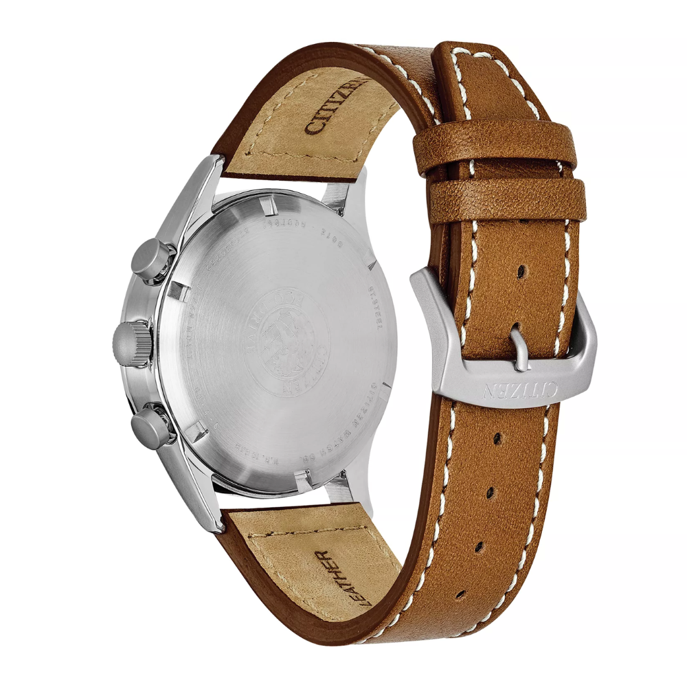 RELOJ CITIZEN CA0621-05L ECO-DRIVE PLATEADO AZUL CAFE HOMBRE-4