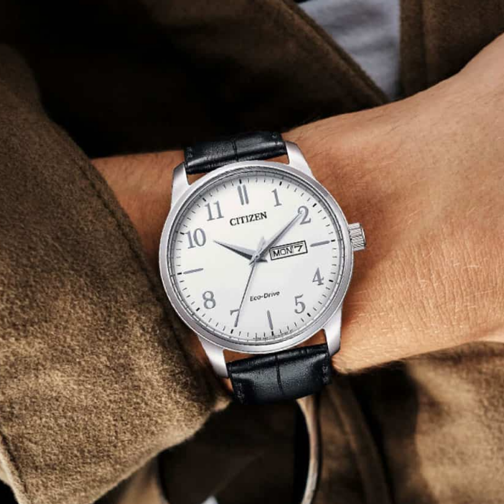 RELOJ CITIZEN BM8550-14A HOMBRE ECO-DRIVE PLATEADO DIAL BLANCO-2