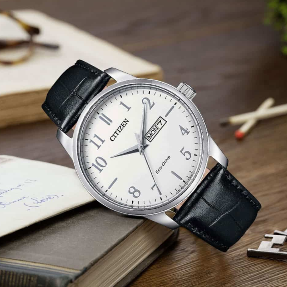 RELOJ CITIZEN BM8550-14A HOMBRE ECO-DRIVE PLATEADO DIAL BLANCO-3