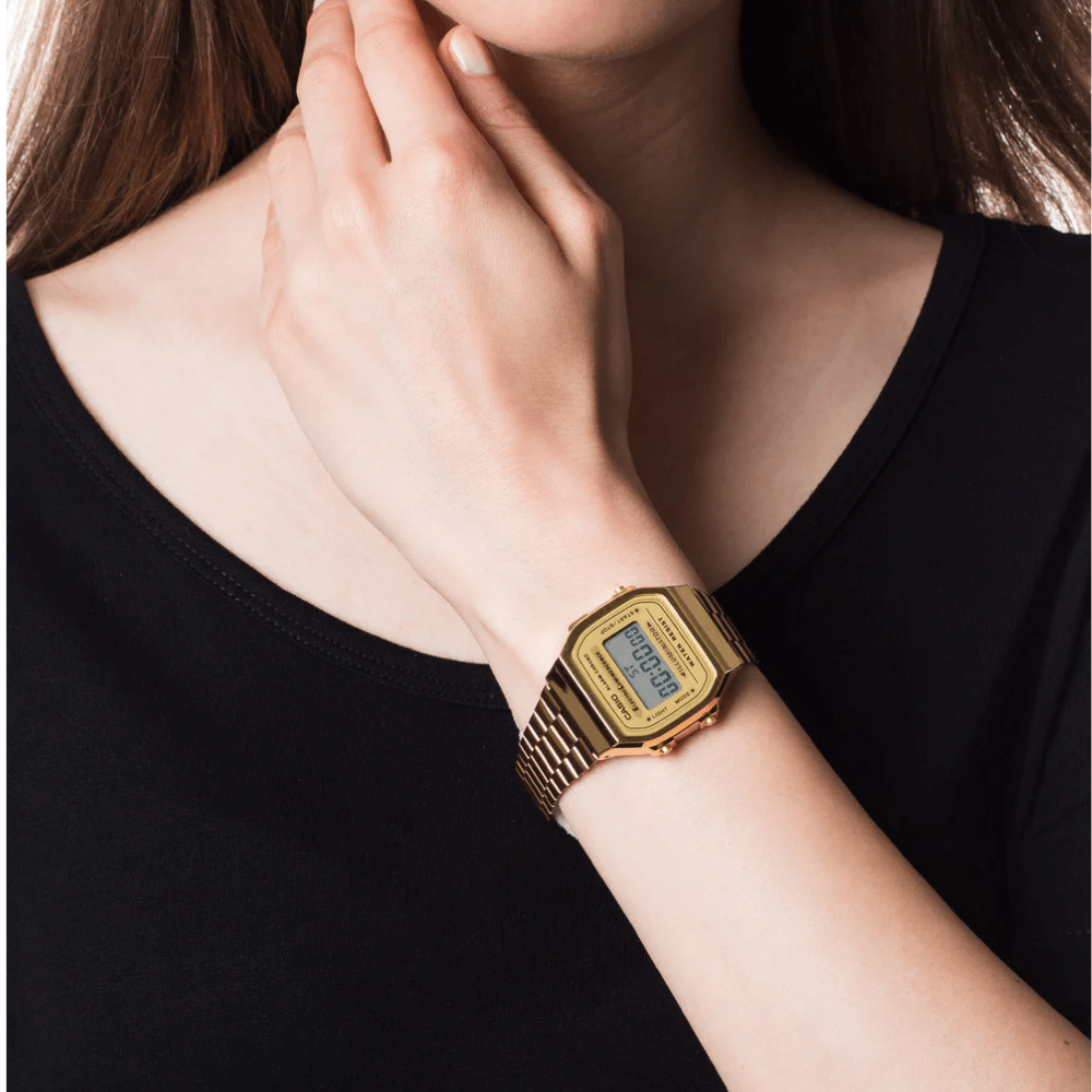 RELOJ CASIO A168WG-9WDF UNISEX VINTAGE DORADO-2