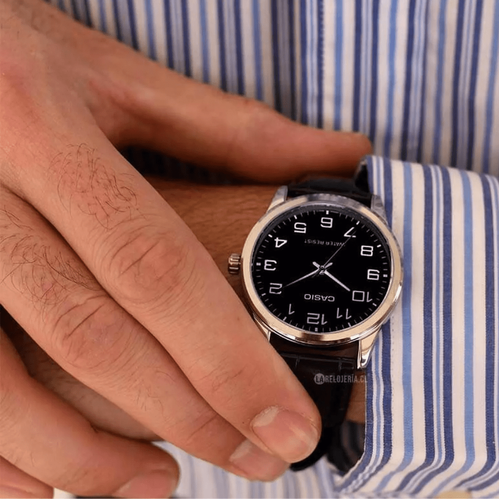 RELOJ CASIO MTP-V001L-1BUDF PLATEADO/NEGRO HOMBRE-1