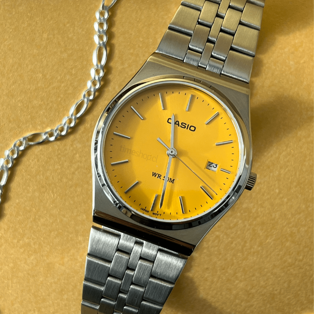 RELOJ CASIO MTP-B145D-9AVDF PLATEADO AMARILLO UNISEX-2