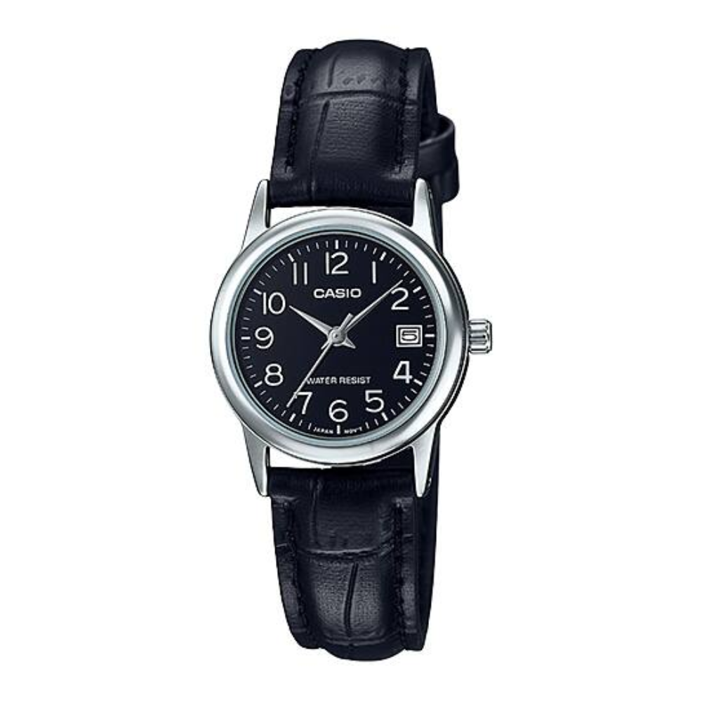 RELOJ CASIO LTP-V002L-1BUDF PLATEADO NEGRO MUJER-0