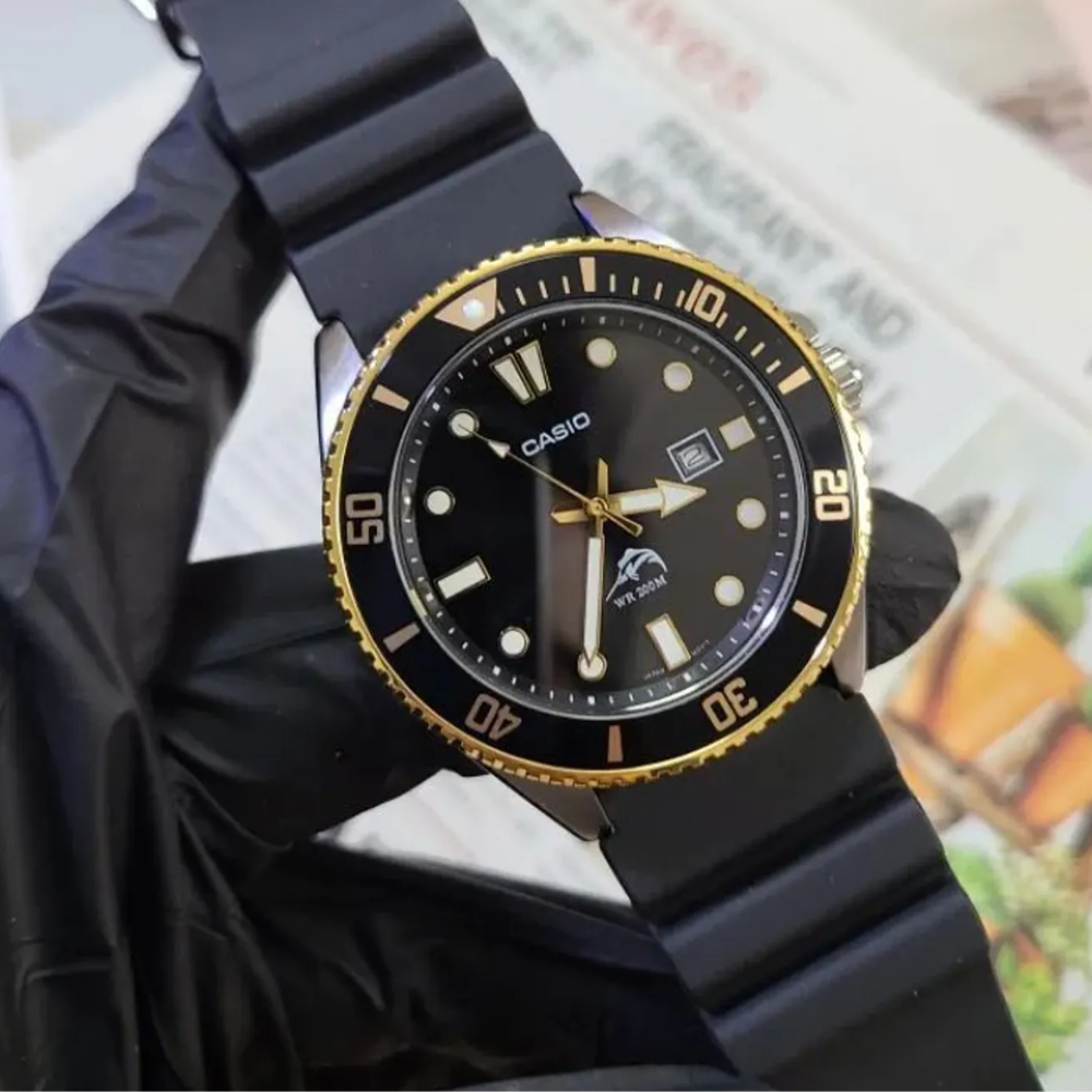 RELOJ CASIO MARLIN MDV-106G-1AVCF PLATEADO DORDADO-2
