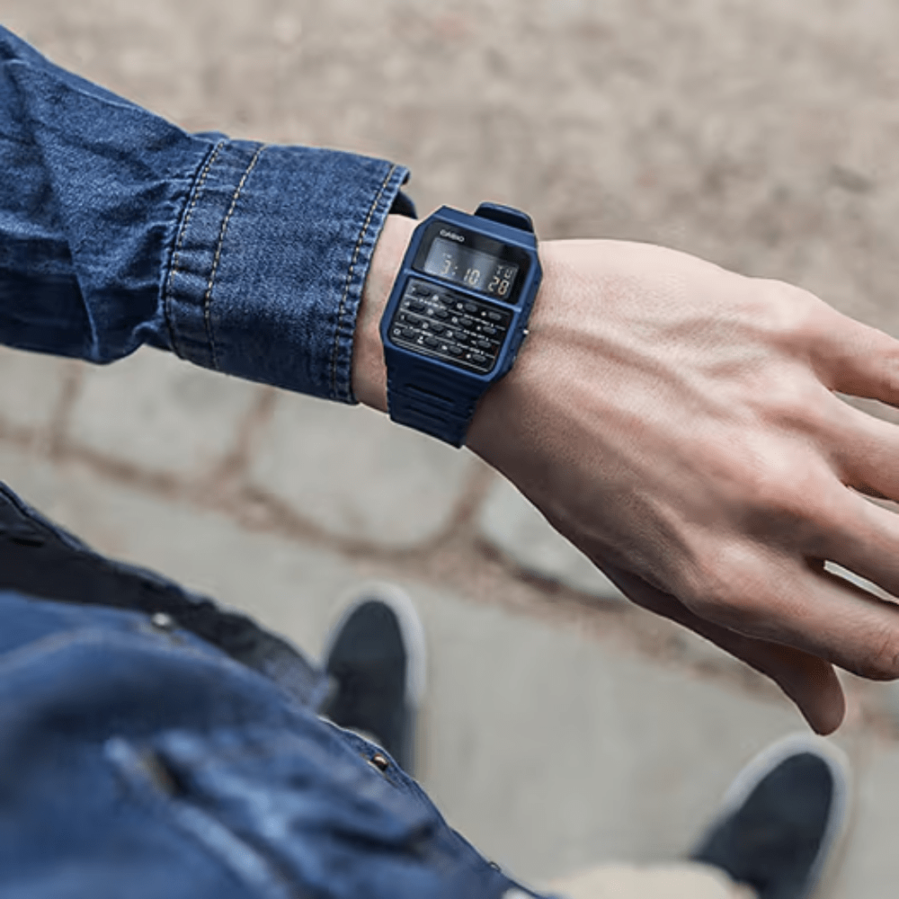 RELOJ CALCULADORA CASIO CA-53WF-2BDF AZUL UNISEX-2
