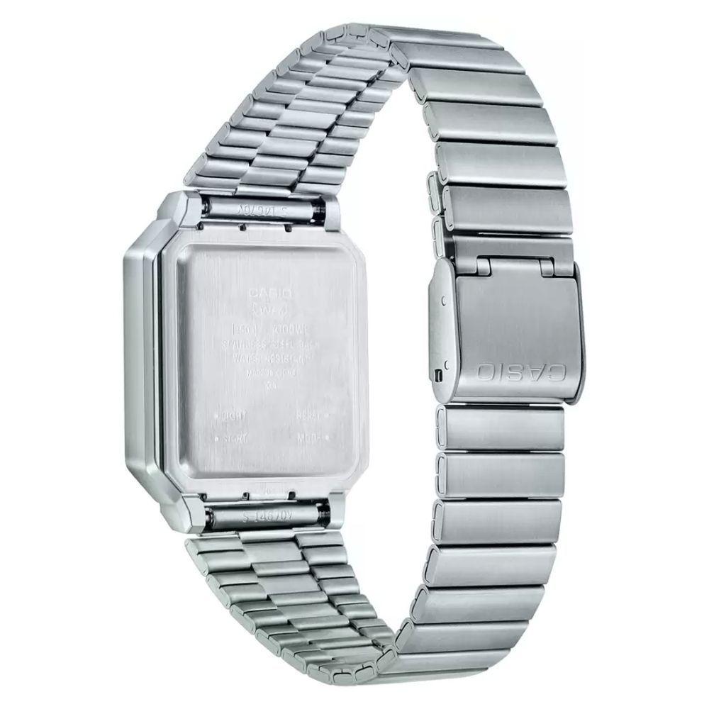 Reloj Casio Vintage A100WE-1ADF Digital Plateado Retro Unisex-6