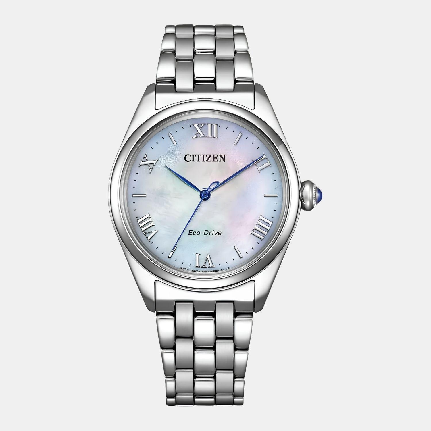 Reloj Citizen Eco-Drive EM1140-80D Plateado Nácar Acero Mujer-0