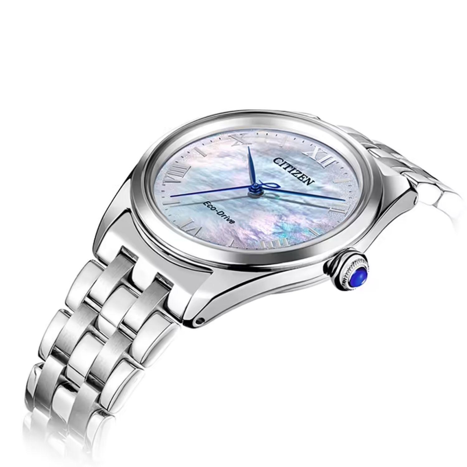 Reloj Citizen Eco-Drive EM1140-80D Plateado Nácar Acero Mujer-5