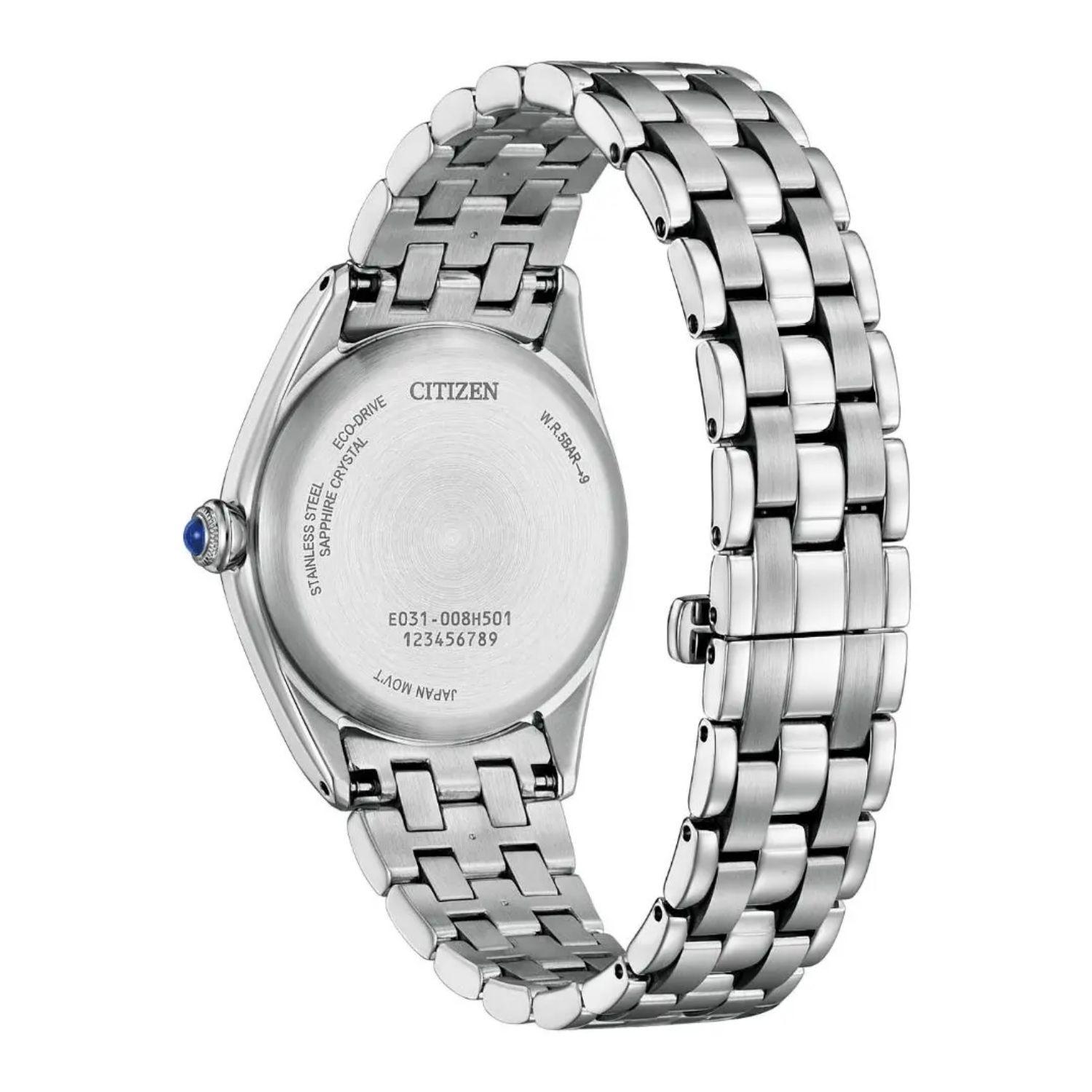 Reloj Citizen Eco-Drive EM1140-80D Plateado Nácar Acero Mujer-7