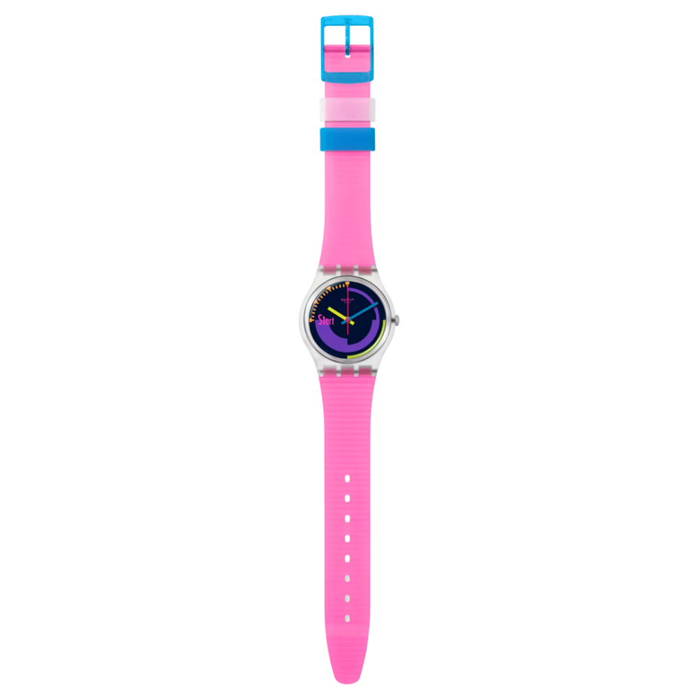 RELOJ SWATCH SO28K111 NEON PINK PODIUM UNISEX-4