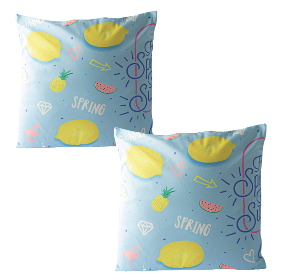 Set de 2 Cojines De Tela Diseño Verano Modelo A 45 X 45CM-0