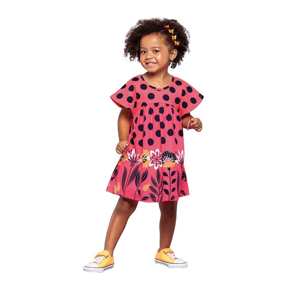 VESTIDO FLORES NEON 100% ALGODÓN-0