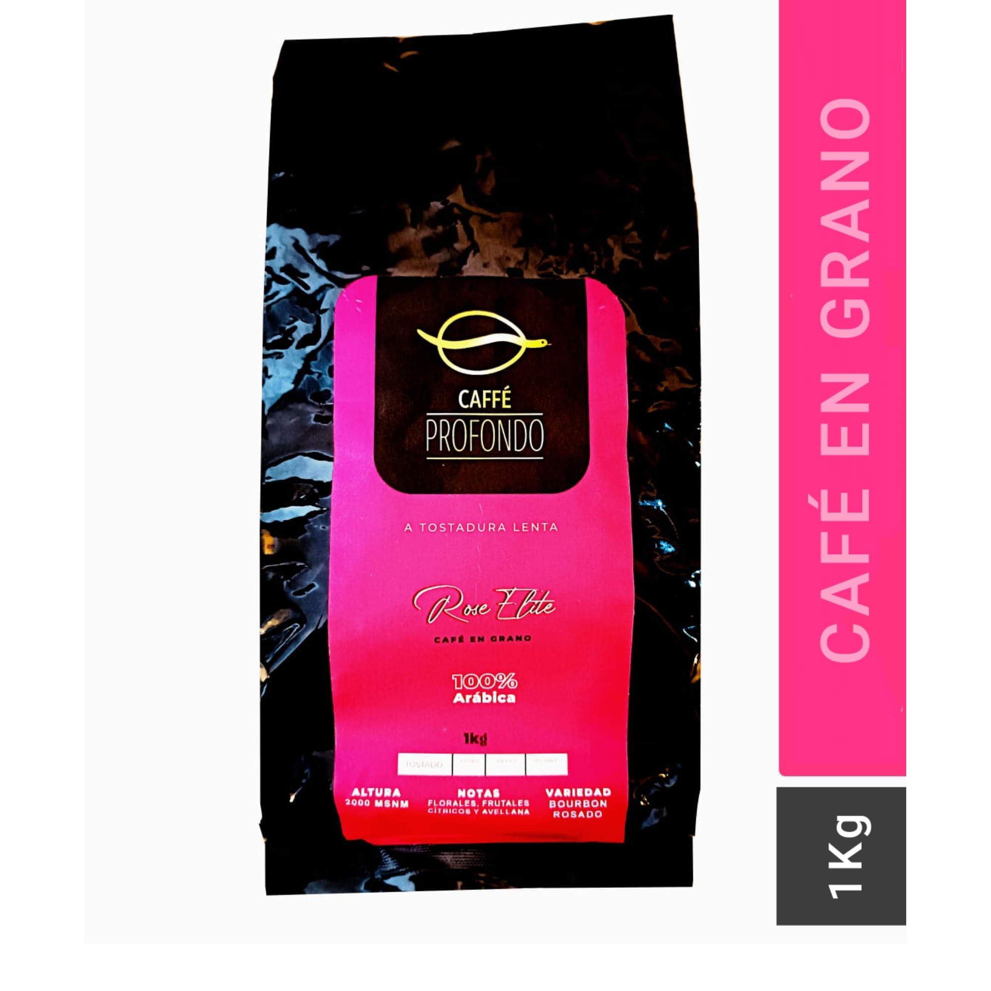 Café en Grano Rose Élite Bourbon Rosado 1Kg Caffe Profondo-0