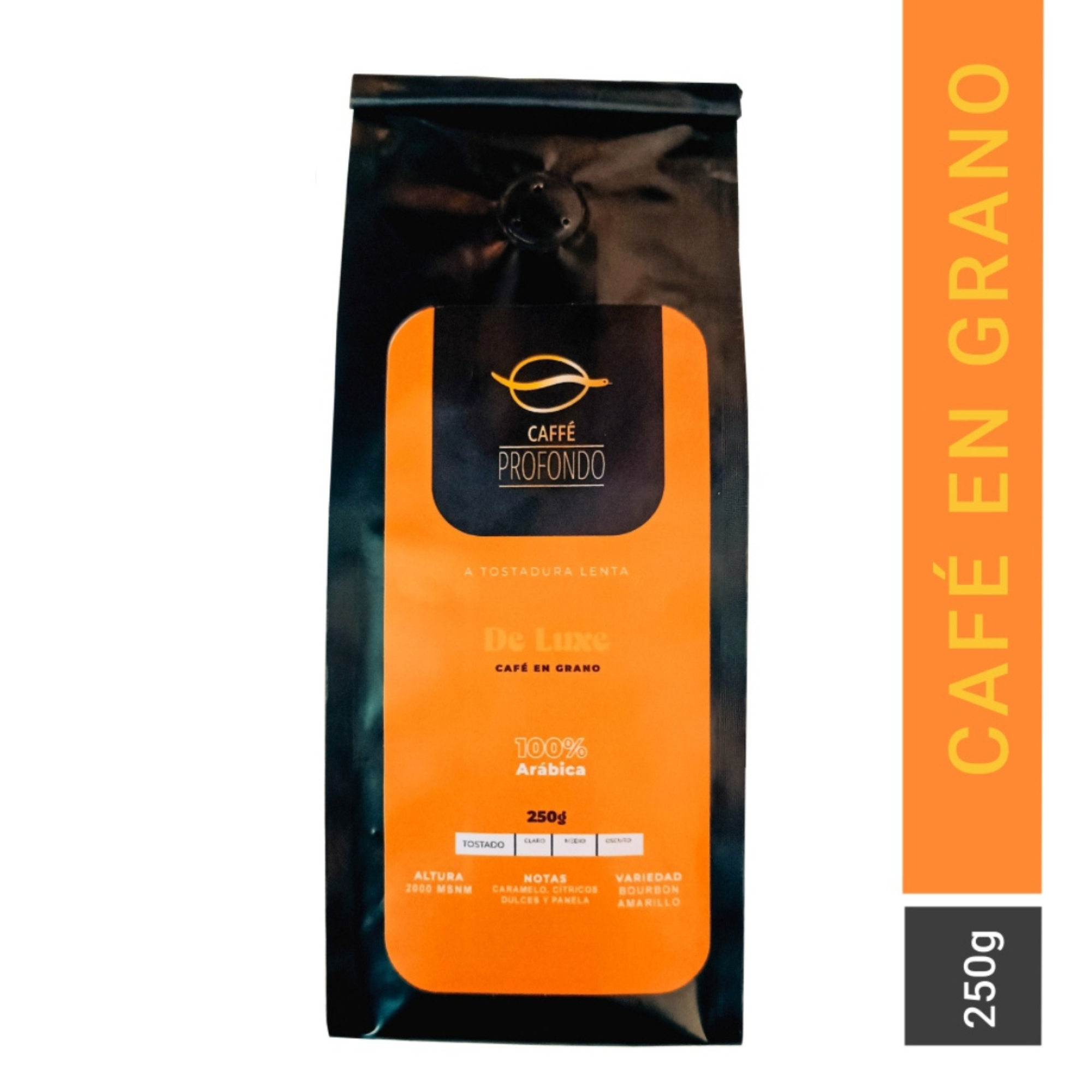 Café en Grano De Luxe Bourbon Amarillo 250g, Caffe Profondo-0