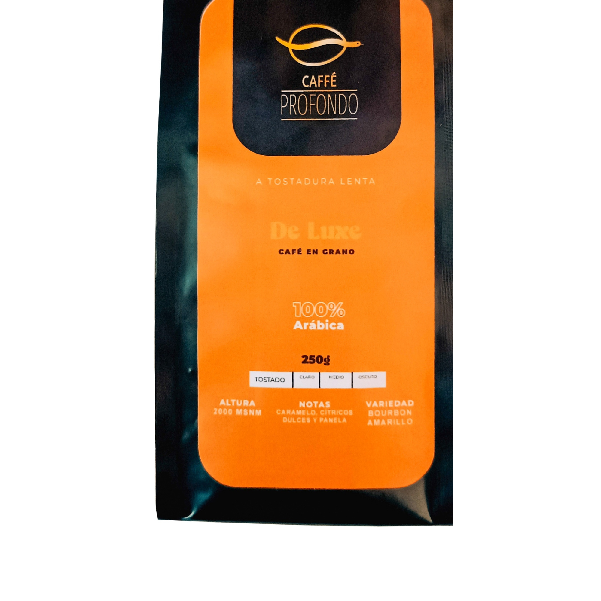 Café en Grano De Luxe Bourbon Amarillo 250g, Caffe Profondo-1