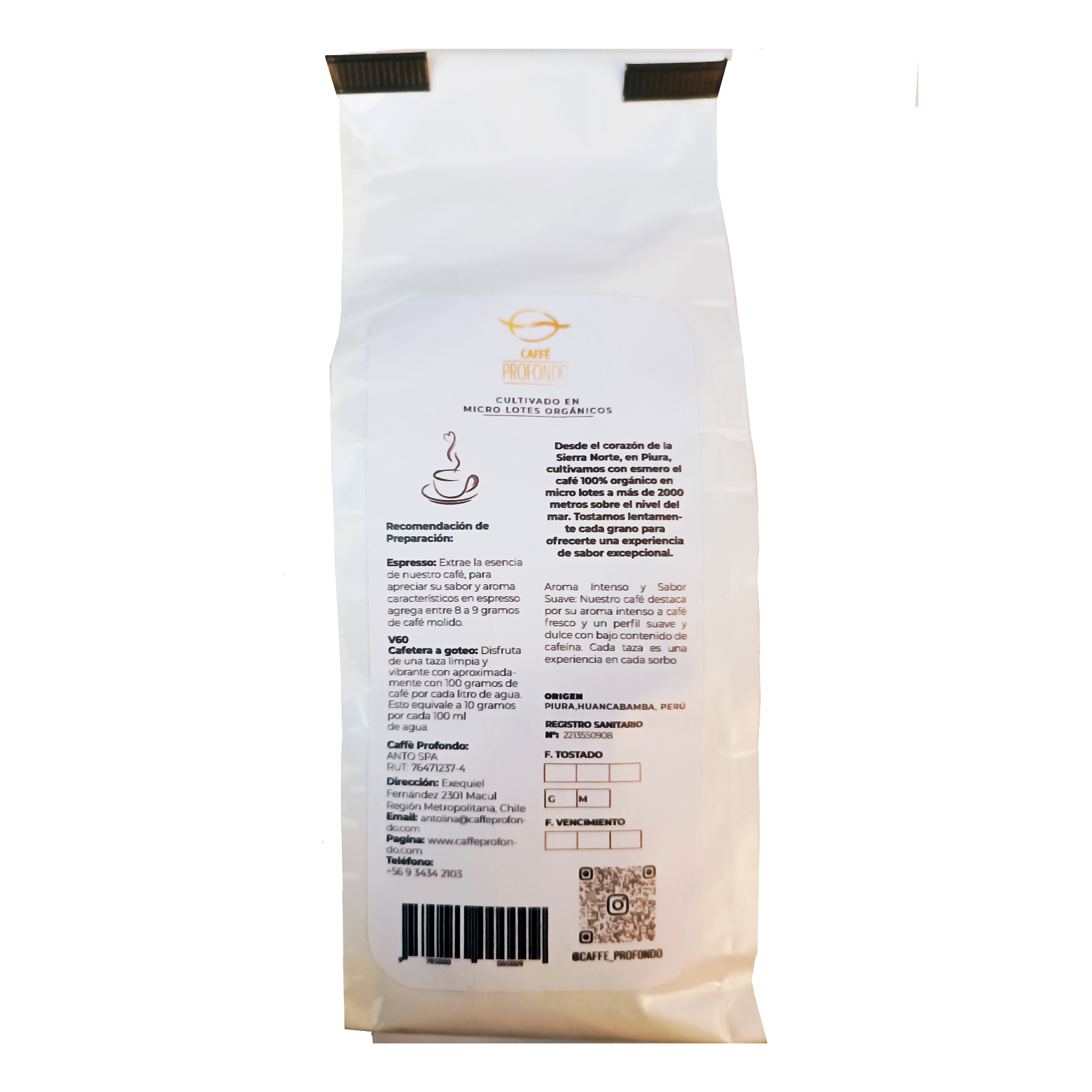 Café Molido De Luxe Bourbon Amarillo 250g, Caffe Profondo-2