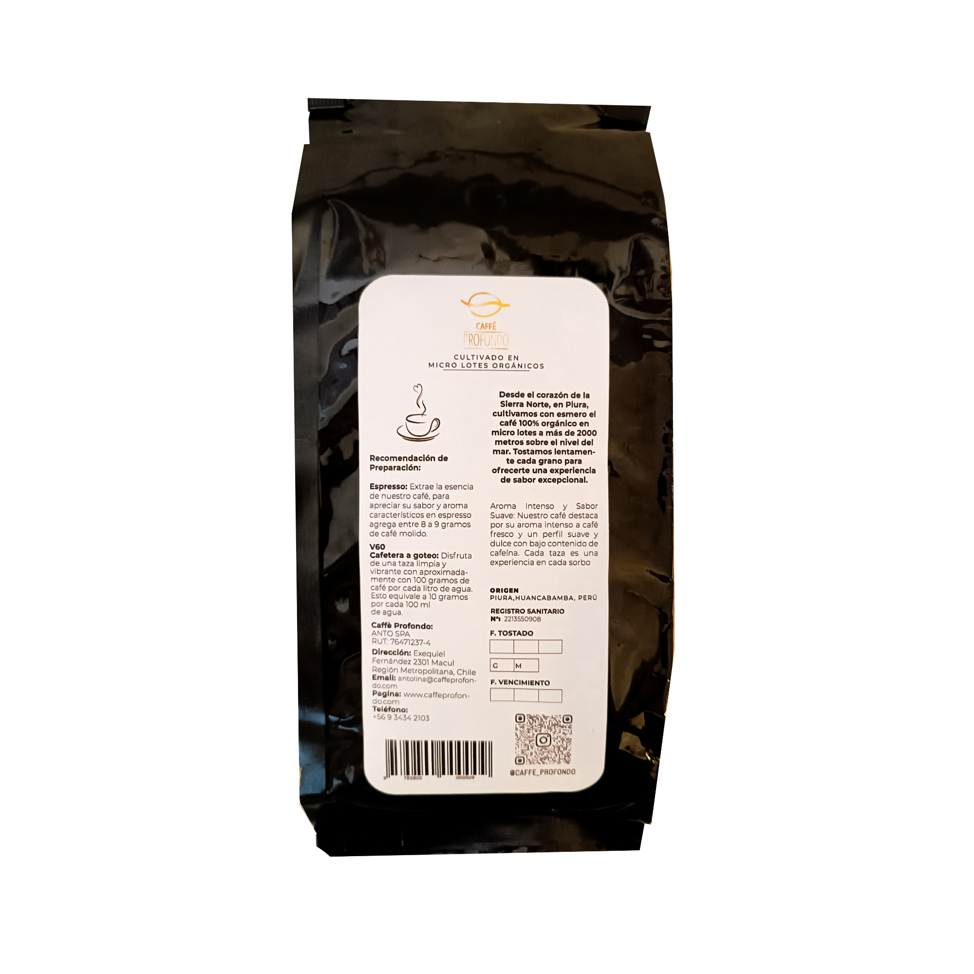Café en Grano Especial Expresso Catimor 1Kg Caffe Profondo-2
