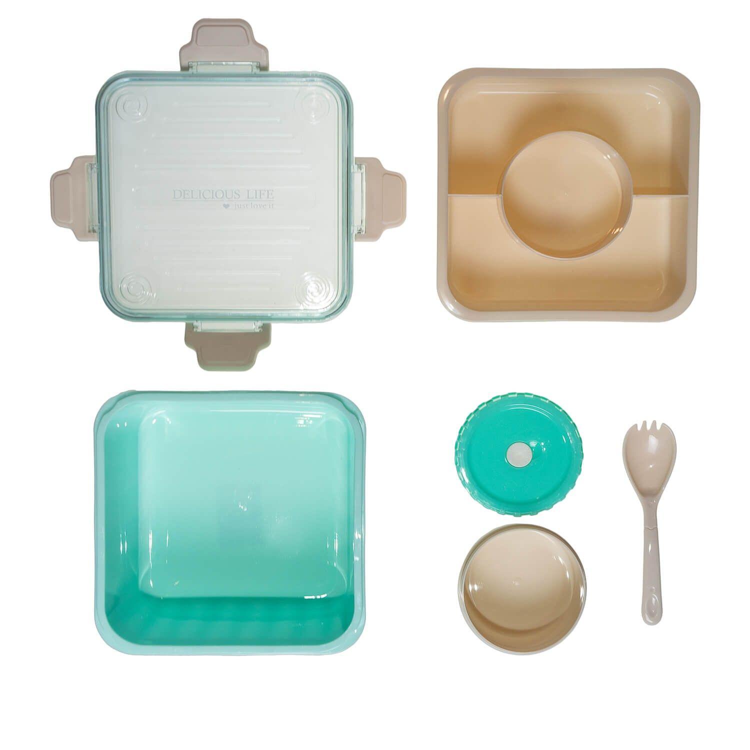 Lonchera Bento Box Cuadrada Verde Topsoc-2