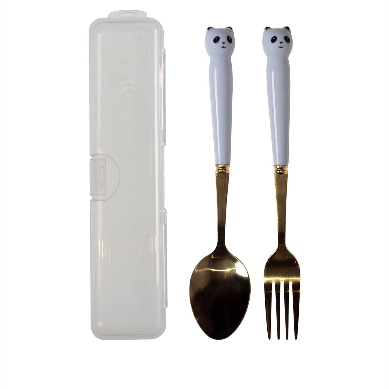 Set Cubiertos 6 Animalitos Blanco Topsoc-0