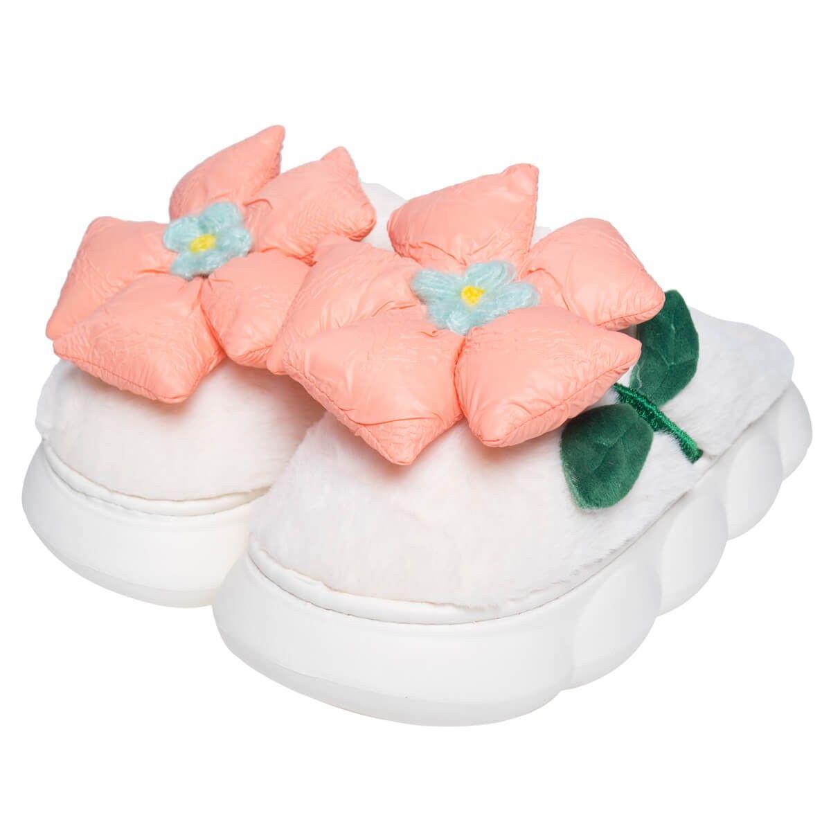 Pantufla Flowie Mujer Blanco Topsoc-0