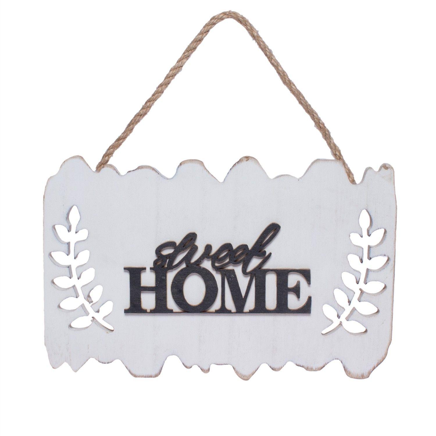 Letrero de Madera Sweet Home Blanco Topsoc-0