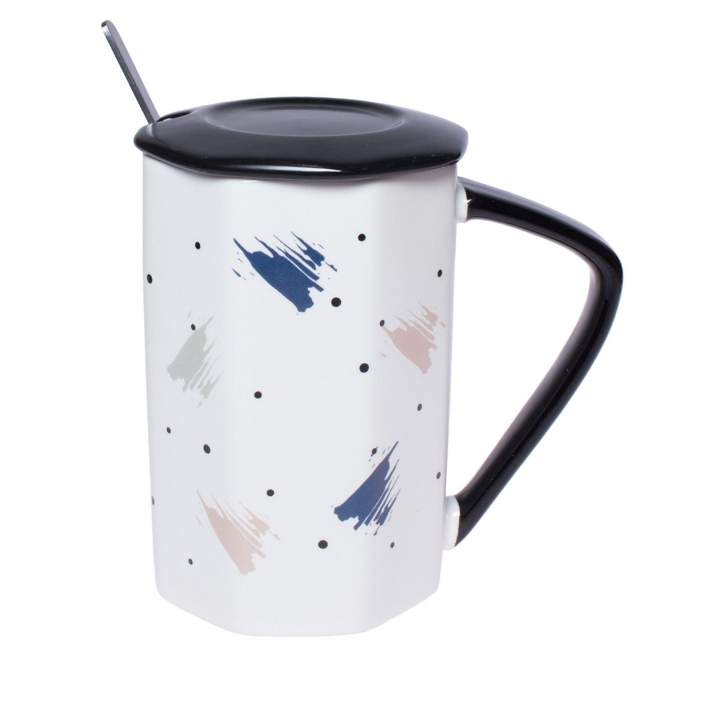 Taza Hexagonal con Tapa y Cuchara A Topsoc-0